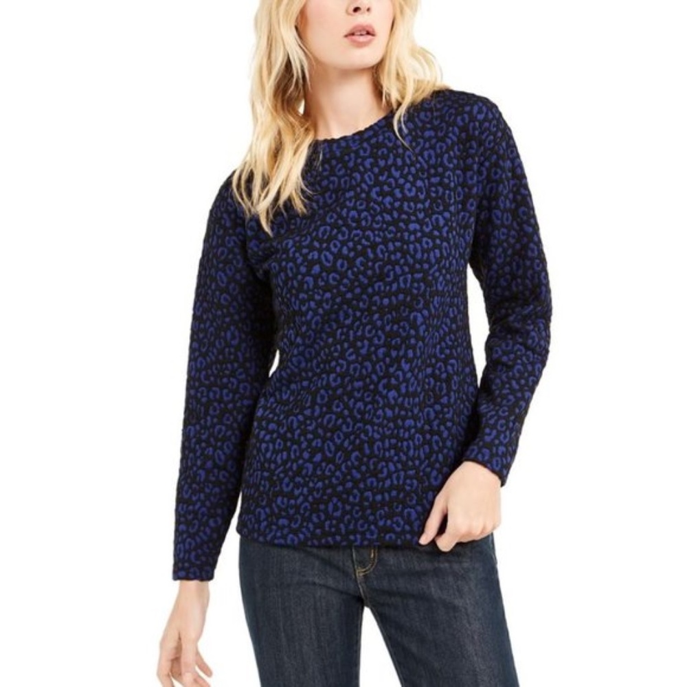Michael Michael Kors Jacquard Cat-Print Sweater